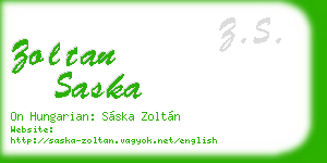 zoltan saska business card