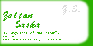 zoltan saska business card